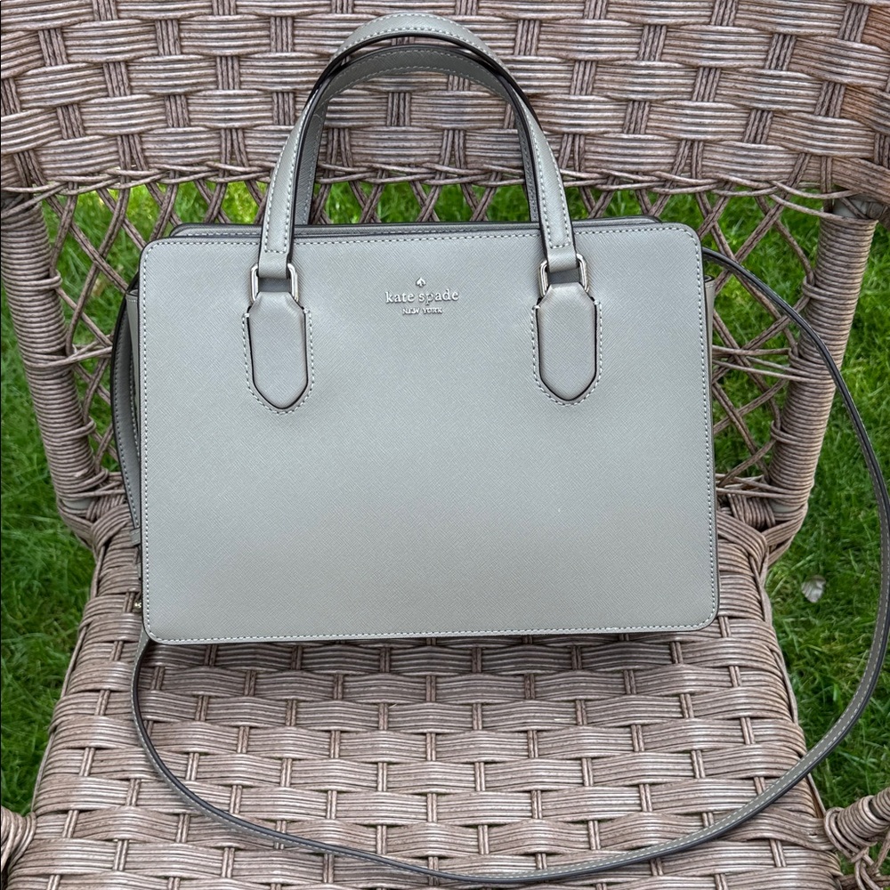 Kate Spade Light Gray / Stone colored Satchel- perfect condition